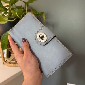 Vintage Coach Y2K Turnlock Wallet Periwinkle Blue